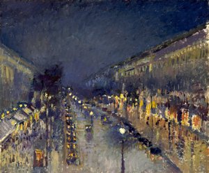 O Boulevard Montmartre à noite